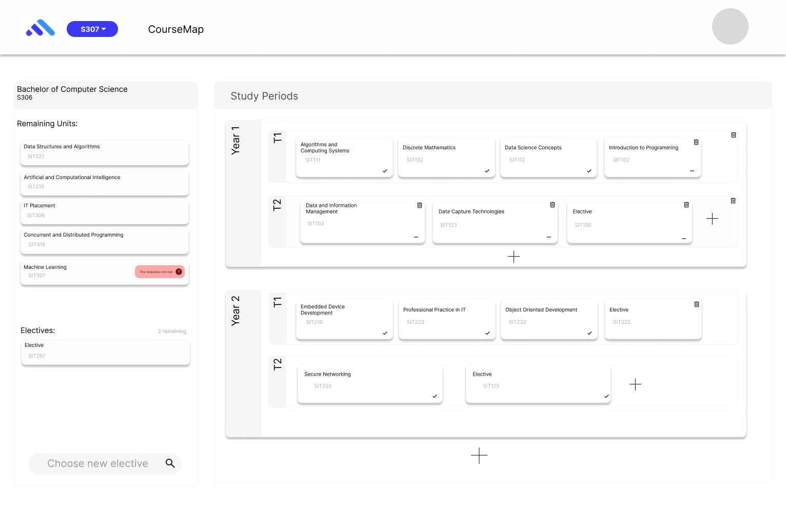 Coursemap Mockup
